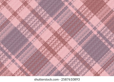 Seamless tartan plaid pattern with texture and retro color. Vector illustration.