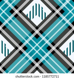 Seamless tartan plaid pattern Traditional checkered fabric texture