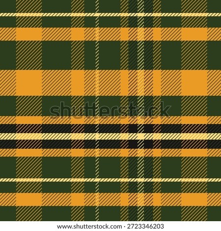 Seamless Tartan plaid pattern with a traditional scottish rapport. vector illustration. Classic checkered fabric texture background in shades of dark green. Warm, cozy backdrop. For textile, design 