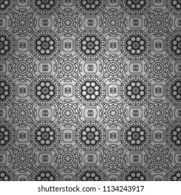 Seamless tartan plaid pattern. Vector checkered fabric texture print in shades of white, gray and black.