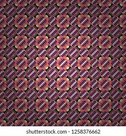 Seamless tartan plaid pattern. Vector checkered fabric texture print in shades of pink, orange and purple.