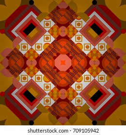 Seamless tartan plaid pattern. Vector checkered fabric texture print in shades of red, brown and orange.