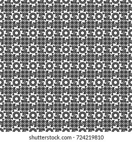 Seamless tartan plaid pattern. Vector checkered fabric texture print in shades of white, gray and black.