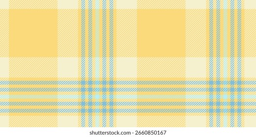Un patrón de cuadros de tartán sin costuras en tonos amarillos y azules cálidos con una textura tejida clásica. Ideal para su uso en diseños textiles, Fondos de pantalla digitales o aplicaciones de moda creativa.