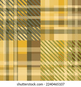 Seamless tartan plaid pattern in Yellow and Green Color.