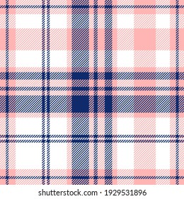 Seamless tartan plaid repeat pattern texture vector.