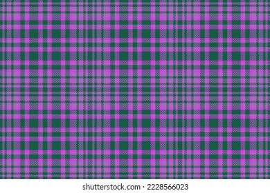 Seamless tartan textile. Background check fabric. Texture pattern plaid vector in pink and green colors.