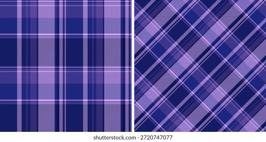 Vetor de tartan sem costura de fundo xadrez verificar com um tecido de textura padrão têxtil. Definir em cores de espaço para elementos essenciais clássicos do guarda-roupa em estilo intemporal.