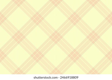 Vector escocés sin costuras de tela de fondo textil con un patrón de textura de cuadros a cuadros en colores de gasa claro y limón.