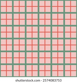 Seamless tattersall pattern, tartan check plaid graphic for other modern spring and summer fabric prints. Simple classic textured design.