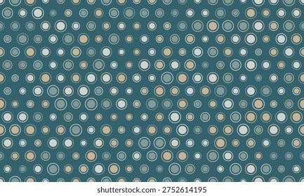 Seamless teal background featuring a charming, subtly variegated polka dot pattern.