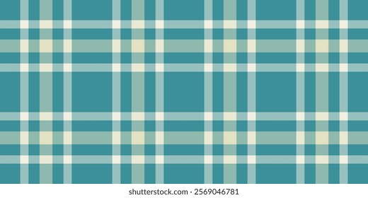 Seamless teal and cream plaid pattern.  Perfect for textile design, website backgrounds, packaging, and more.
