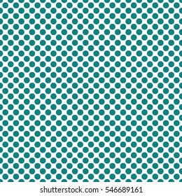 Seamless teal green dots pattern vector background texture