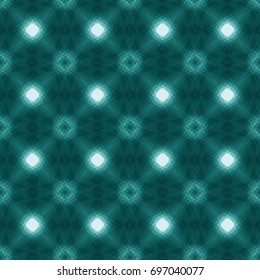 Seamless Teal Pattern. Abstract Backdrop. Stylish Endless Texture. Repeating Ornament. Overlay Art. Cover, Wrapping Paper, Wide Screen Background. Teal Seamless Pattern