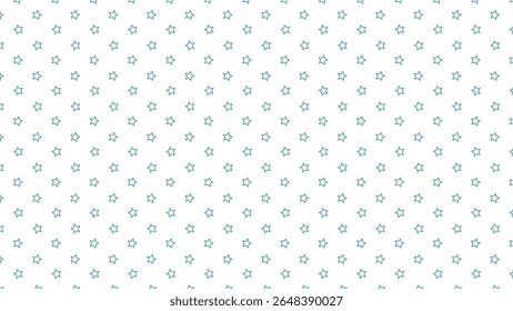 Modelo inconsútil del contorno de la estrella del verde azulado en el fondo blanco. Vector minimalista lindo para la habitación de los niños, productos del bebé, papel de embalaje, scrapbooking digital, tela, y diseño moderno de la guardería.