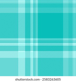 Seamless teal and white plaid pattern.  Perfect for textile design, fashion, websites, or any project needing a fresh, summery feel.  Subtle texture adds visual interest.