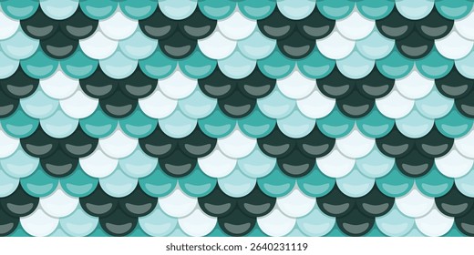 Seamless teal and white scale pattern.  Perfect for textile design, websites, or any project needing a subtle, aquatic feel.  Evokes feelings of serenity and elegance.