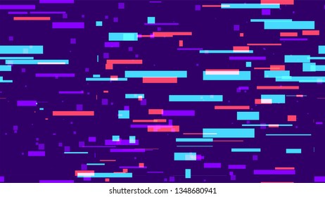 Seamless Tech Background Of Neon Speed Lines. Modern Digital Space Texture. Neon Car Trail Pattern. Dynamic Rays Cover Background.