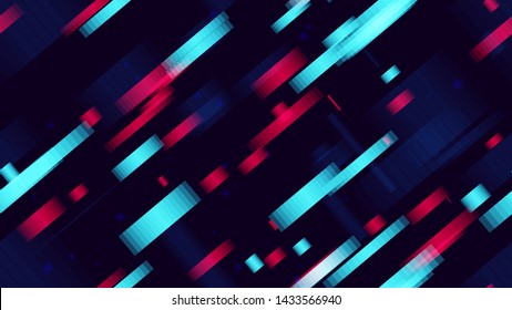 Seamless Tech Background Of Neon Speed Lines. Modern Digital Space Texture. Sporty Pattern with Neon Stripes. Geometric Poster Background.