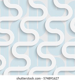 Seamless Tech Pattern. Abstract Contemporary Background. Modern Tile Wallpaper. 3d Structure Design