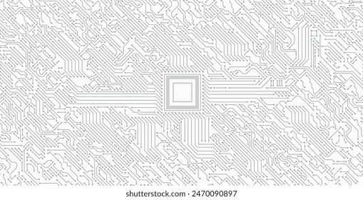 Seamless technology connection of motherboard CPU background.
