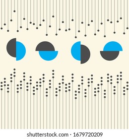 Seamless Technology Pattern. Minimal Geometric Background. Futuristic Vector Wallpaper