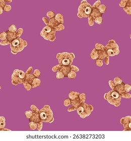 Seamless Teddy Bears Pattern 08 June 2025
