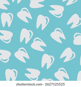 Seamless Teeth Dental Pattern Background. seamless pattern with white teeth. vector tooth seamless pattern.