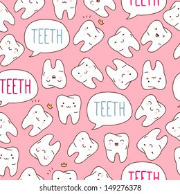  Seamless Teeth Pattern