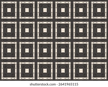 Seamless Template Background Texture Endless Interior Symmetric Tile Art Shape Design Visual Perspective Luxury Graphic Fashion Textile Digital Decoration Geometric Fabric Wallpaper Cloth Pattern.