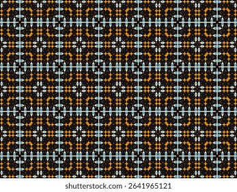 Seamless Template Background Texture Endless Interior Symmetric Tile Art Shape Design Visual Perspective Luxury Graphic Fashion Textile Digital Decoration Geometric Fabric Wallpaper Cloth Pattern.