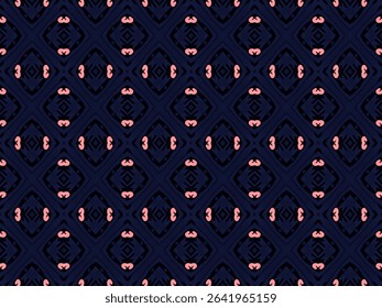 Seamless Template Background Texture Endless Interior Symmetric Tile Art Shape Design Visual Perspective Luxury Graphic Fashion Textile Digital Decoration Geometric Fabric Wallpaper Cloth Pattern.