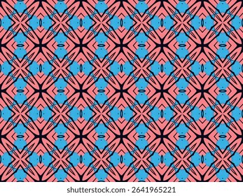 Seamless Template Background Texture Endless Interior Symmetric Tile Art Shape Design Visual Perspective Luxury Graphic Fashion Textile Digital Decoration Geometric Fabric Wallpaper Cloth Pattern.