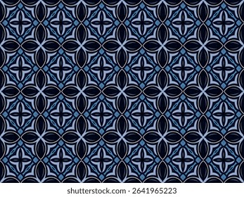 Seamless Template Background Texture Endless Interior Symmetric Tile Art Shape Design Visual Perspective Luxury Graphic Fashion Textile Digital Decoration Geometric Fabric Wallpaper Cloth Pattern.
