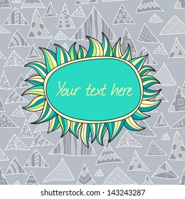 Seamless template, colorful hipster pattern from hand drawn triangles, vector illustration background