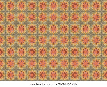 Seamless Template Design Tile Shape Visual Symmetric Luxury Geometric Textile Interior Wallpaper Cloth Art Digital Fabric Decoration Fashion Background Texture Perspective Endless Graphic Pattern.