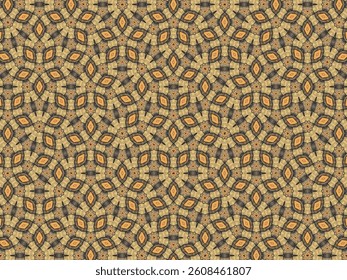 Seamless Template Design Tile Shape Visual Symmetric Luxury Geometric Textile Interior Wallpaper Cloth Art Digital Fabric Decoration Fashion Background Texture Perspective Endless Graphic Pattern.