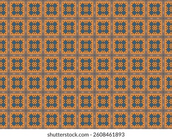 Seamless Template Design Tile Shape Visual Symmetric Luxury Geometric Textile Interior Wallpaper Cloth Art Digital Fabric Decoration Fashion Background Texture Perspective Endless Graphic Pattern.