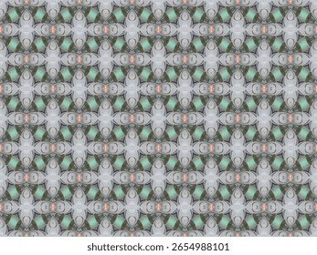 Nahtlose Vorlage Innenraum Stoff visuelle Textur Stoff Luxus Form grafische Dekoration Fliesen Mode symmetrisch digital Hintergrund endlos perspektivisch Art Design Textil Tapete geometrisches Muster.