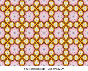 Seamless Template Interior Fabric Visual Texture Cloth Luxury Shape Graphic Decoration Tile Fashion Symmetric Digital Background Endless Perspective Art Design Textile Wallpaper Geometric Pattern.