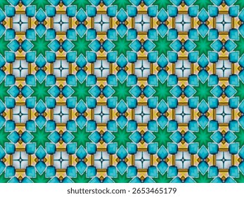 Seamless Template Interior Geometric Background Fashion Graphic Tile Visual Fabric Decoration Textile Texture Wallpaper Perspective Luxury Digital Design Art Symmetric Endless Cloth Shape Pattern.