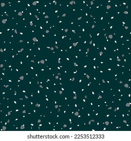 Seamless Terrazzo Texture. Terrazzo Color Mosaic Texture. Marble Rock Italian Pattern. Vector Venetian Classic Design. Gray Mosaic White Background. Stone Interior Irregular Art. Floor Abstract Print