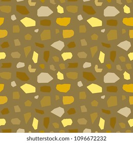 Seamless Terrazzo texture pattern gold vintage colors