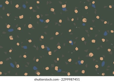 Nahtlose Terrazzo venezianisches Muster. Terrazzo Stone Mosaik Muster. grauer Mosaikhintergrund. Marmor Home Italienische Textur. Vektor abstraktes Keramikdesign. Glas venezianischen unregelmäßigen Druck. Stone Art