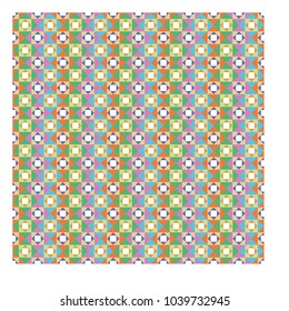 Seamless Tetragon multicolored pattern.  Textile pattern. Abstract wallpaper