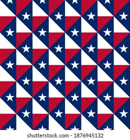 seamless texas flag ceramic tile pattern. vector background