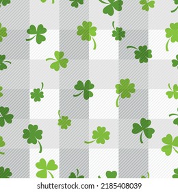 Seamless textil fabric with clover leaves