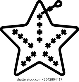 A seamless textile design featuring **star-shaped stitches** arranged in a uniform pattern, creating a cozy, handcrafted look ideal for fabric, embroidery, or craft-themed backgrounds.
