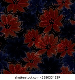 seamless textile design pattern design  Abstract, hand drawn, vector - stock.