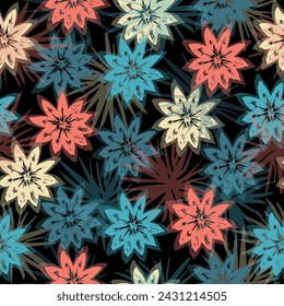 seamless textile design pattern design  Nature Trendy Decorative Design.